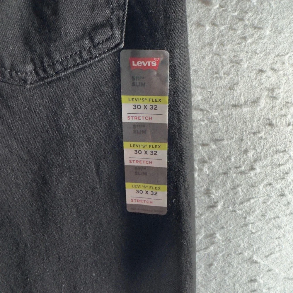 1797 | NWT Levis 511 Slim Flex Stretch Denim Jeans Black 30x32